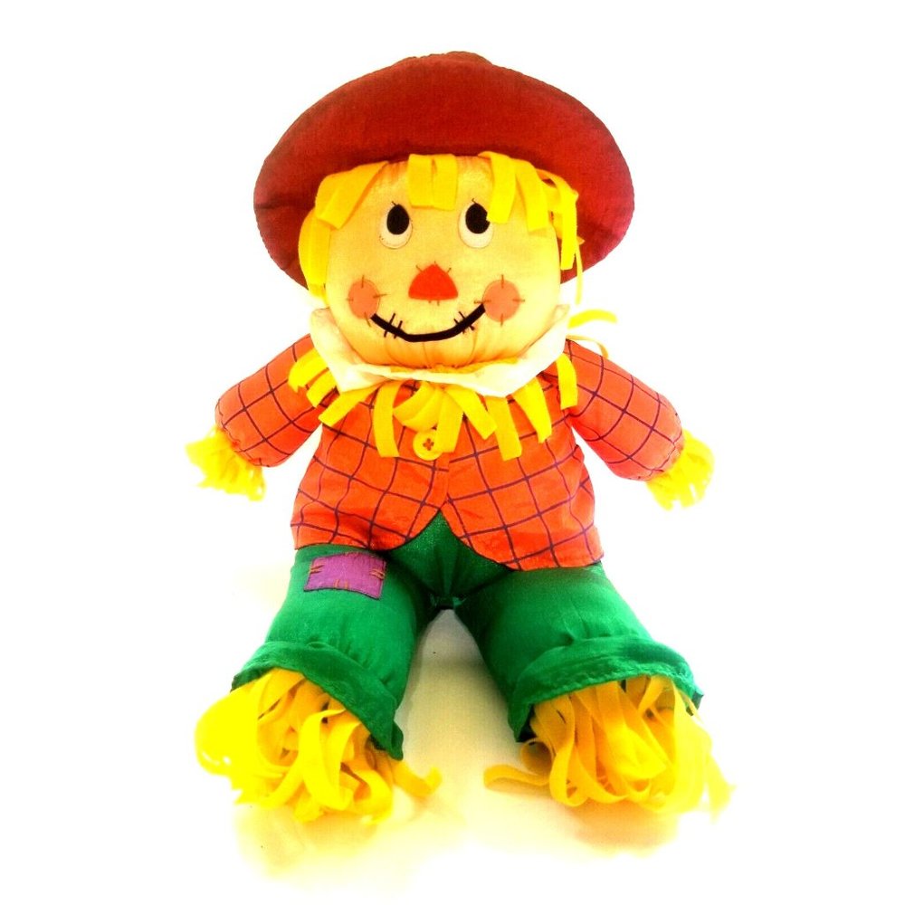 Vintage Stuffed Nylon SCARECROW by Gibson Greetings for Halloween Fall